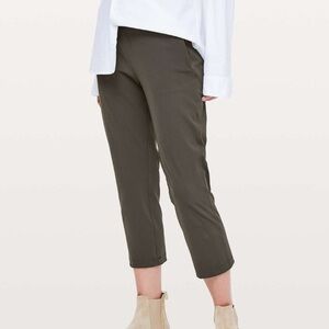 Lululemon On The Fly Crop 23" Dark Olive